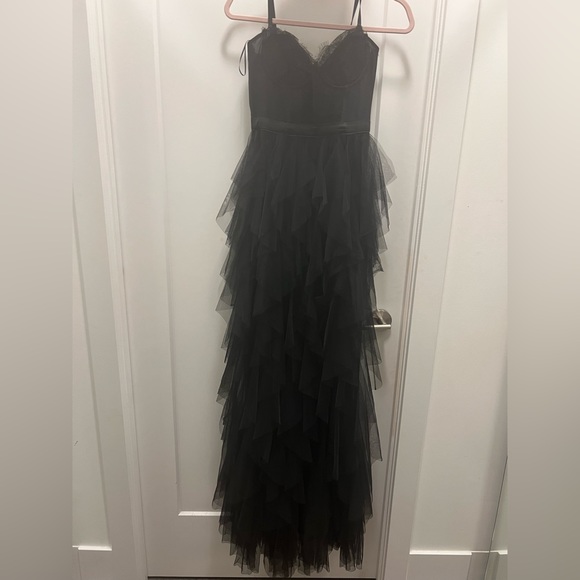 Black tulle evening gown - Picture 2 of 4